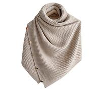 Damen Umschlagtuch Schultertuch Halstuch,Stricken Stola Große Warm Weich Poncho Shawl Frühling Herbst Winter Gestrickt Dekorativ Umschlagtuch Schal Halstuch Kopftuch Dreieckstuch für Frauen Mädchen