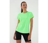 Damen Unifarben Kurzarm Rundhals T-Shirt XL