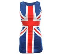 Damen Union Jack Kleid - Rot, Weiß und Blau Union Jack Flagge Klassisches Kleid - 90er Jahre Musik-Ikonen, Brit Pop, VE Day, Jubiläum Verkleidung, blau, X-Small