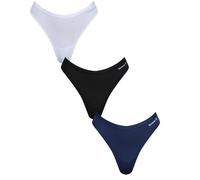 Damen Unterhosen Reebok Thong Agatha Womens 3P - black/pure grey/white - Mehrfarbig (L)