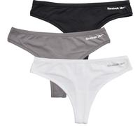 Damen Unterhosen Reebok Thong Agatha Womens 3P - black/pure grey/white - Mehrfarbig (XS)