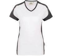 Hakro Women-V-Shirt-Contrast Performance - weiß 2XL