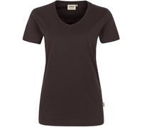 Hakro Damen V-Shirt Mikralinar® - Schokolade , L (EU)