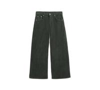 Damen Velours Baggy-Hose mit mittelhoher Taille Superdry Grün 26x30