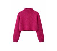 Damen verkürzter strukturierter Strickpullover Einheitsgröße