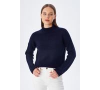Damen verkürzter strukturierter Strickpullover S/M