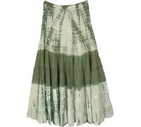 Damen Vintage Elastische Taille A-Linie Langer Midirock Einfarbig Plissiert Großer Saum Basic Ausgestellter Lange Röcke, Z4, 44