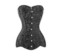 Damen Vintage Korsage Korsett Shapewear Push-Up Bauchweg Korsett Oberteil Damen, Bustier Lingerie, Korsett Top Gothic Vintage Corsagen (Schwarz,XL)