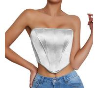 Damen Vollbrust Corsage Korsett Top Vintage Corsagen Bustier Corsette Korsett Damen Unterbrust Satin Lace Up Waist Cincher Corset Top Shaper Corsage Damen Top