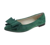 Damen Weich Faux Wildleder Flach Spitze Pumps Elegant Und Bequem Damenpumps Outdoor Sommerschuhe Ballerinas Flats mit atmungsaktivem Mittelfußstütze strapazierfähige Laufsohle leicht & flexibel