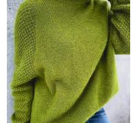 Damen weicher Rollkragen Langarm Strickpullover, warmer Pullover zum Layering im Herbst/Winter, geeignet für Büro & Lässig Tragen, einfarbig ohne Must