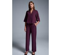 Damen weit geschnittene Crepe-Hosen M