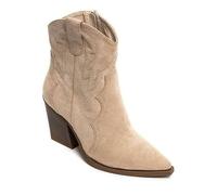 Damen-Westernstiefel im Talon-Stil, veganes Leder oder Jeansstoff, Aigle-Broderies-Motiv - Eleganz und authentischer Stil