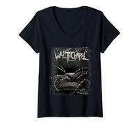 Damen White Chapel Somatic Defilement T-Shirt mit V-Ausschnitt