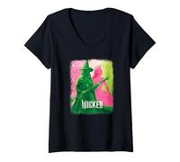 Damen Wicked Elphaba & Glinda Tonal T-Shirt mit V-Ausschnitt