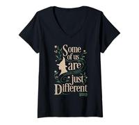 Damen Wicked Some Of Us Are Just Different Elphaba Thropp T-Shirt mit V-Ausschnitt