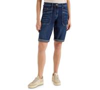 Loose-fit-Jeans CECIL, Damen, Gr. 27, mid blau wash, Jeans, 72% Baumwolle, 25% Polyester, 3% Elasthan, unifarben, kurz, Jeans, mit Wide Legs (86928713-27) mid blau wash