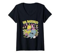 Damen Winnie The Pooh No Bother T-Shirt mit V-Ausschnitt