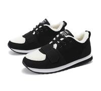 Damen Winter Boots Gefütterte Sneaker Sportliche Snow Boots Freizeitstiefel Rutschfest Stiefeletten Mit Anti-Rutsch-Sohle(Black,35 EU)