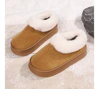 Damen Winter Hausschuhe, Plateau Schneestiefel, Verdickte Flache Stiefel, Warme Schuhe, Rutschfeste Outdoor Stiefel, Uggs Nachahmer, Damen Winter Stie