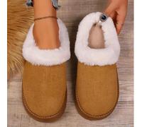 Damen Winter Hausschuhe, Plateau Schneestiefel, verdickte flache Stiefel, warme Schuhe, rutschfeste Outdoor-Stiefel, Uggs Nachahmer, Winterstiefel für