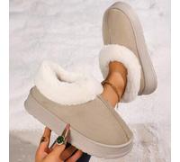 Damen Winter Hausschuhe, Plateau Schneestiefel, Verdickte Flache Stiefel, Warme Schuhe, Rutschfeste Outdoor Stiefel, Uggs Nachahmer, Damen Winter Stie