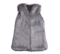 Damen Winter Kunstpelz Jacke Elegant Kurz Mantel Kanpola Warm Felljacke Schöne Outwear Dicke Plüschjacke Parka Fell Tops Lederjacke Anzugweste Plüschweste Pelzweste Fleeceweste Braun Schwarz 3xl 4xl