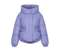 Damen Winter Lose Kapuze Verdickte Warme Kordelzug Parka Daunenjacke, violett, 38