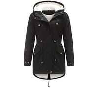 Damen Winterjacke mit kuscheliger Kapuze Wintermantel, Damen Warm Winter Parka Mittellang Winterjacke Winterparka Dicke Coat Große Größen,Damen Winter Jacke Teddyfell Gefütterte Winterjacke