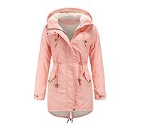 Damen Winterjacke mit kuscheliger Kapuze Wintermantel, Damen Warm Winter Parka Mittellang Winterjacke Winterparka Dicke Coat Große Größen,Damen Winter Jacke Teddyfell Gefütterte Winterjacke