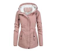 Damen Winterjacke mit kuscheliger Kapuze Wintermantel, Damen Warm Winter Parka Mittellang Winterjacke Winterparka Dicke Coat Große Größen,Damen Winter Jacke Teddyfell Gefütterte Winterjacke