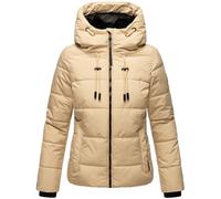 Damen Winterjacke Steppjacke Winter Jacke gesteppt warm mit Kapuze Shimoaa XVI XS-XXL (DE/NL/SE/PL, Alphanumerisch, XXL, Regular, Regular, Beige)