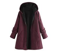 Damen Winterjacke Windjacke Mäntel , Boho Vintage Print Mantel mit Innenfleece,Damen Warm Lang Bunt Hippie Blumendruck Übergangsjacke mit Reißverschluss Fleece Kapuzenjacke Große Größen Vintage Parka