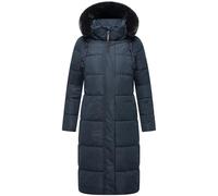 Damen Wintermantel Warmer Steppmantel Recyceltes Material lang jacke Mantel gefüttert mit große Kapuze und hohem Kragen Blitzliebe S-3XL (DE/NL/SE/PL, Alphanumerisch, M, Regular, Regular, Navy)