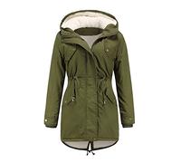 Damen Wintermantel,Wintermäntel Damen Lang Daunenmantel Winter Winterjacke Warm Steppmantel Jacke Mantel Daunenjacke Steppjacke Mit Kapuze,Mantel Damen Kurz,Winterjacke Damen 46,A Army Green,L