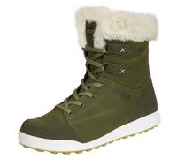Damen Winterstiefel Echtleder mit Kunstfell Olive EU 37