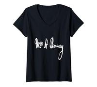 Damen Wm. H. Bonney Billy the Kid Original Signature T-Shirt mit V-Ausschnitt