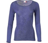 Damen Wolle Seide Langarmshirt kobaltblau XS