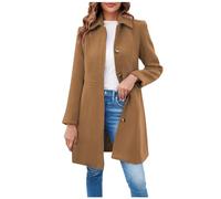 Damen Wollmantel Beige Damen Jacke Herbst Teddy Jacken FüR Damen Damen Mantel Herbst Jacke Damen Herbst Hybrid Jacke Damen Schwarze Strickjacke Damen Damen Blazer Schwarz (Braun, M