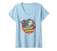 Damen Wonder Woman Mother's Day Superhero Mom T-Shirt mit V-Ausschnitt