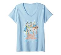 Damen Wonder Woman Supergirl Batgirl Girls Do It Better T-Shirt mit V-Ausschnitt, Himmelblau, XL