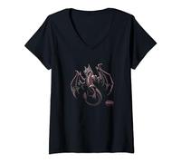 Damen World of Warcraft Dragonflight Wrathion Epic Shot Vintage T-Shirt mit V-Ausschnitt