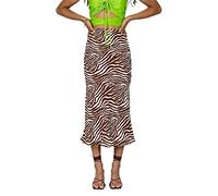 Damen Y2K High Waist Tie-Dye Midi Bohemian Rock Vintage Heart Printed A-Linie Gothic Rock Harajuku E-Girl 90S Streetwear Gr. 40, Y5
