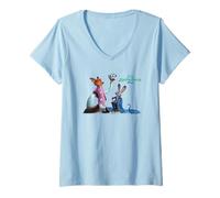Damen Zoomania Characters T-Shirt mit V-Ausschnitt