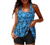 Damen Zweiteilig Badeanzug Bademoden Sexy Push Up Bikini/Tankini,High Waist Badeanzug Rot Weiß Gestreift,Badeanzug Curvy Damen,Große Größen Badeanzug Shorts,Bikini Für Ältere Frauen