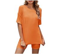Damen Zweiteilige Outfits Hosenanzug Damen Freizeitanzug Leinen Casual 2 teiler Set Leinenhemd Blusen und Hosen Weite High Waist Chic Anzug Outfit Hosenanzüge Loungewear Streetwear Sommer