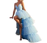 Damenbekleidung Sale Bekleidung Damen Sale Kleider Damen Festliche Kleider Für Hochzeit A-Linie High -Abendkleid Mit Rüschen Maxikleid Mit Gürtel Kleid Langarm Elegant Damen Sale Angebote