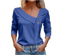 Damenblusen Elegant Linen Shirt Damen Oberteile Große Größen Streifen Tshirt Damen Top Eckiger Ausschnitt Bluse Mit Knopfleiste