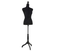 vidaXL Damenbüste Schneiderpuppe Büste Torso Angezogen Mannequin Schwarz