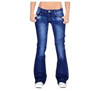 Damenhosen Stretch Elegant Jeans Schlaghose Damen High Waist Jeanshose Große Größen Freizeithose Lang Weites Bein Schlagjeans Slim Fit Jogginghose Casual Denim Pants Bequeme Sommerjeans Stoffhose.